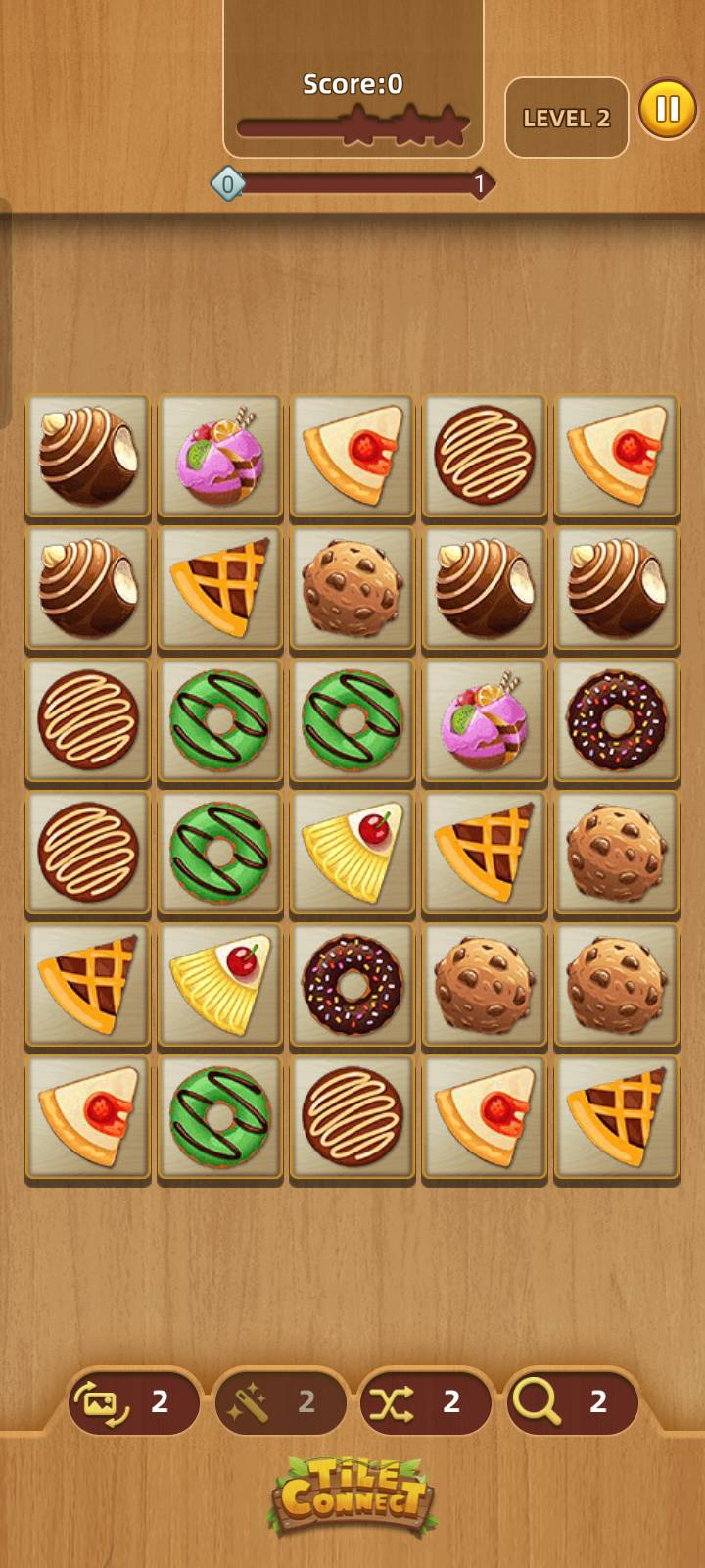 Collect and connect matching tiles in Tile Connect